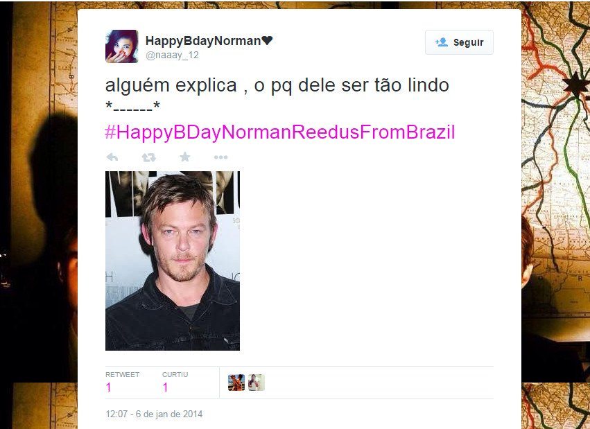 #HappyBdayNormanReedusFromBrazil