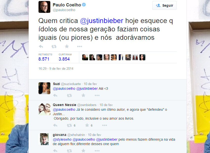 Afinal, quem é o escritor brasileiro mais lido e traduzido no mundo na fila do pão, quando se tem um Justin Bieber na sua frente?