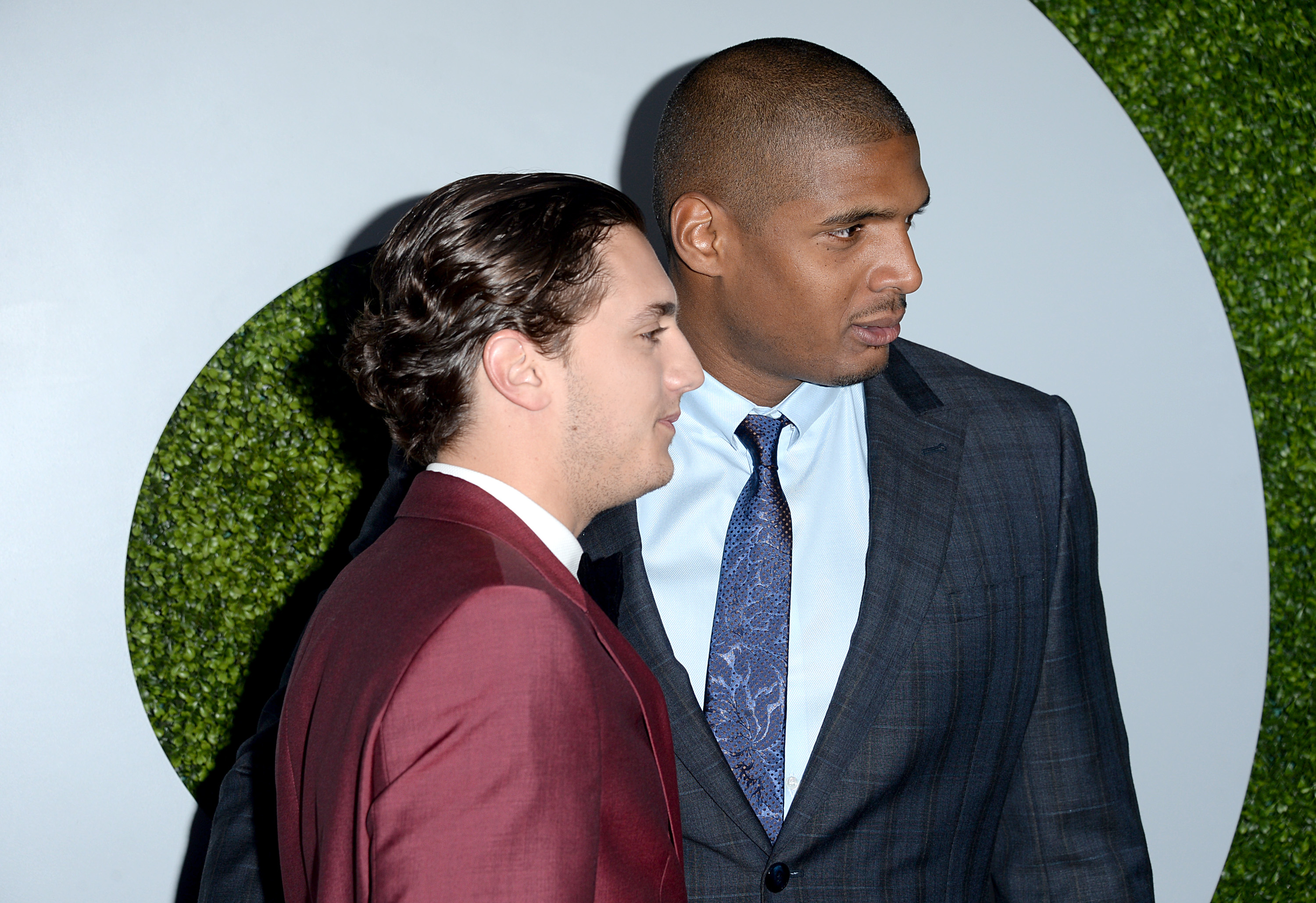 LOS ANGELES, CA - DECEMBER 04:  Vito Cammisano (L) and football player Michael Sam attend the 2014 GQ Men Of The Year party at Chateau Marmont on December 4, 2014 in Los Angeles, California.  (Photo by Jason Merritt/Getty Images for GQ)