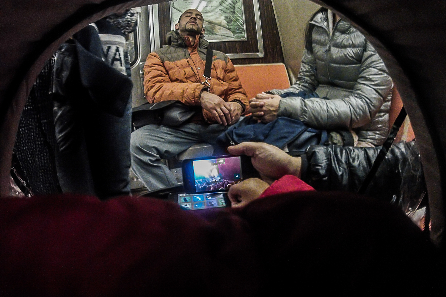 11/26/14 Returning home, ignacio just wake up and start crying, some videos help to keep him calm