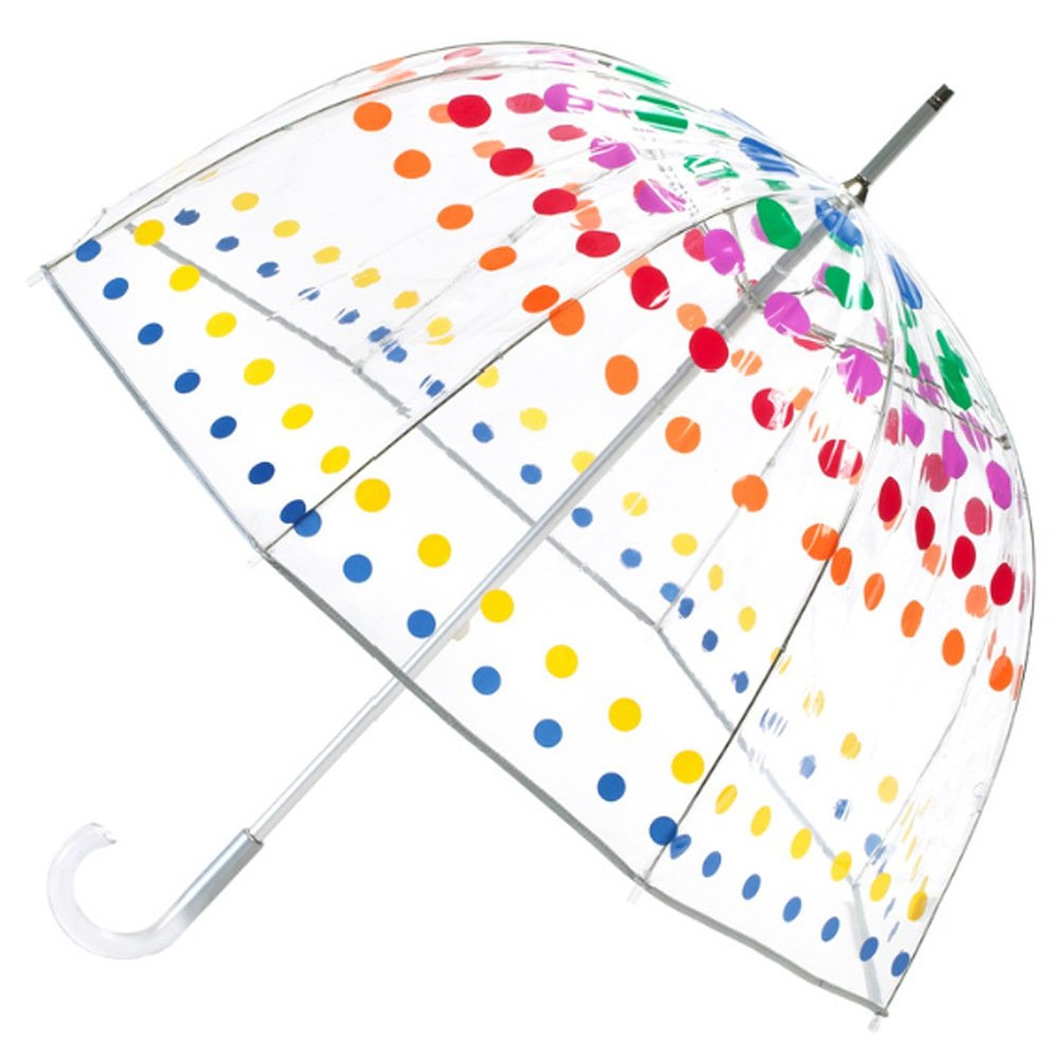 E que tal esse <a href="http://www.amazon.com/Totes-Signature-Manual-Bubble-Umbrella/dp/B001JQROIA/ref=sr_1_5?ie=UTF8&qid=1421868358&sr=8-5&keywords=umbrella" target="_blank"><em>de bolinhas</em></a> que além de fofo, te deixa super protegida com o seu formato que forma uma espécie de cápsula? US$ 19, entrega no Brasil.