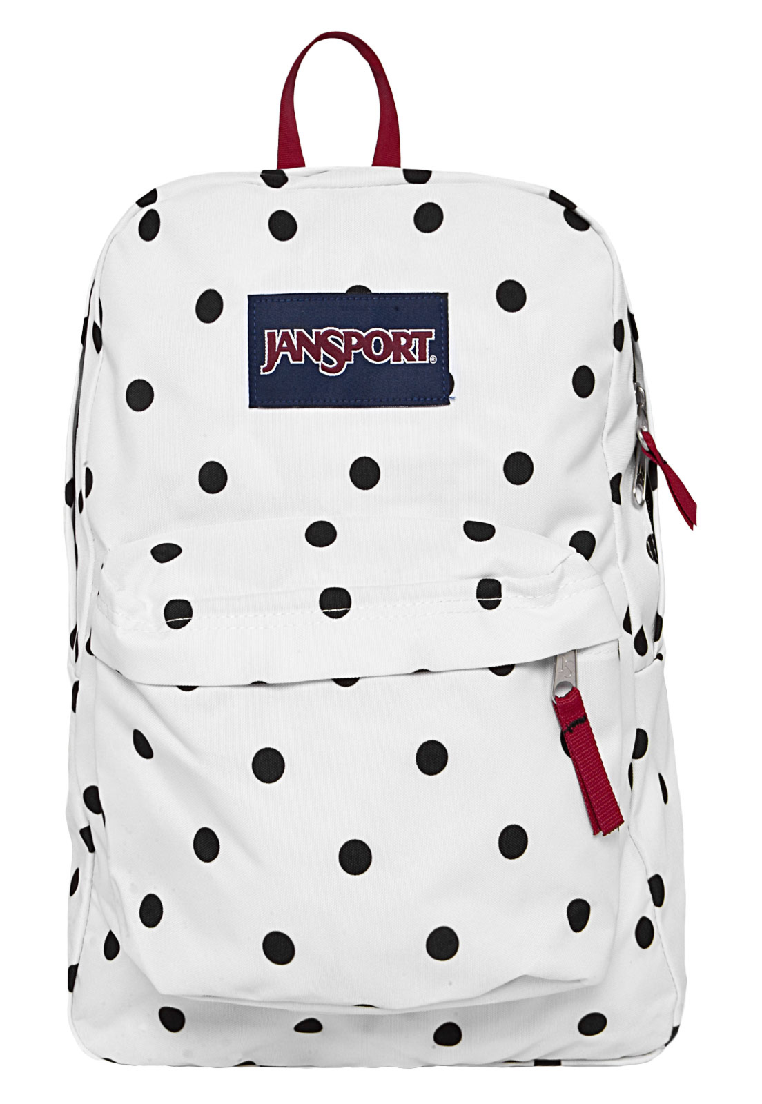 Ainda na vibe mochila impermeável, você também pode optar por <a href="http://www.dafiti.com.br/Mochila-Jansport-Superbreak-Branca-1475957.html?fs=1&dc=1" target="_blank"><em>esse outro modelo</em></a> bolinhas super bacana! R$ 100.
