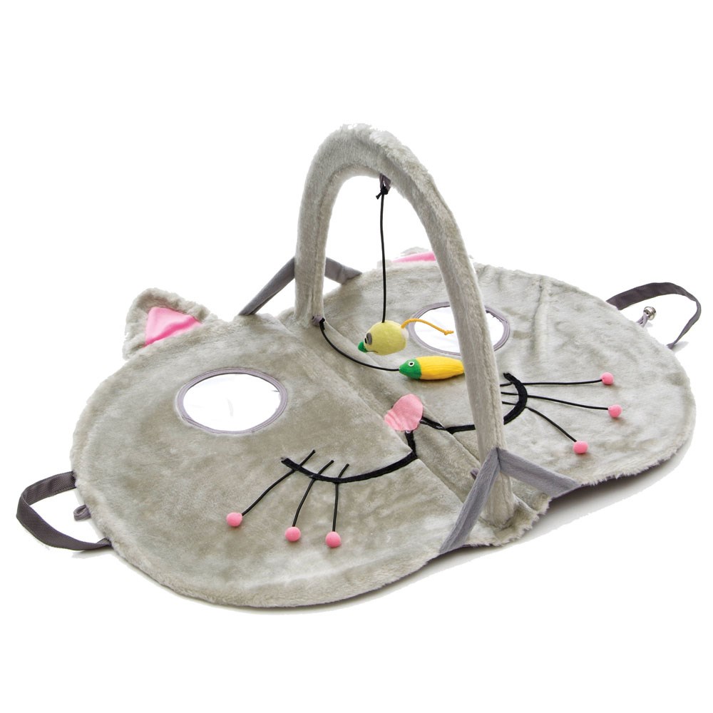 Aqui vai mais uma opção legal de brincadeira para o seu bichano. Com penduricalhos e espelhos, <a href="http://www.petlove.com.br/brinquedo-gato---gato-playground-para-gatos-3101368/p" target="_blank"><em>esse brinquedo</em></a> é um verdadeiro playground de gatos! R$ 165,90.