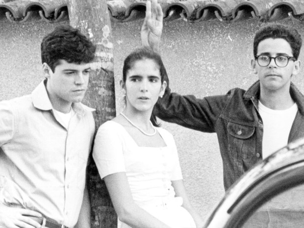 Marcos (Felipe Camargo), Maria de Lurde (Malu Mader) e Urubu (Taumaturgo Ferreira)