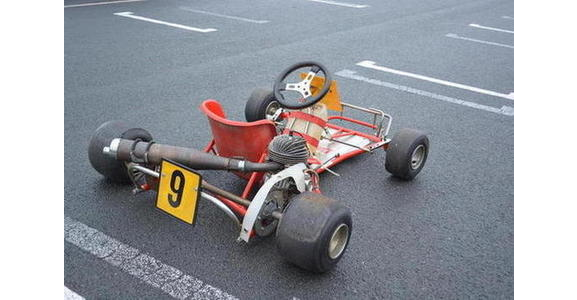... em um kart pilotado pelo próprio Ayrton Senna?