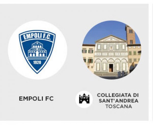 O time italiano estampa em seu escudo o prédio Collegiata di Sant'Andrea, uma igreja católica do início do século XI.