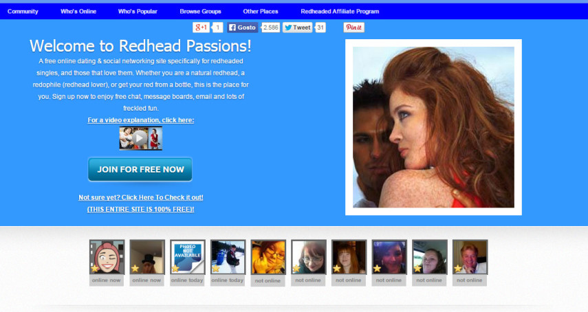 Redhead Passions é para todos aqueles ruivos solteiros encontrarem um amor que também seja ruivo e solteiro
