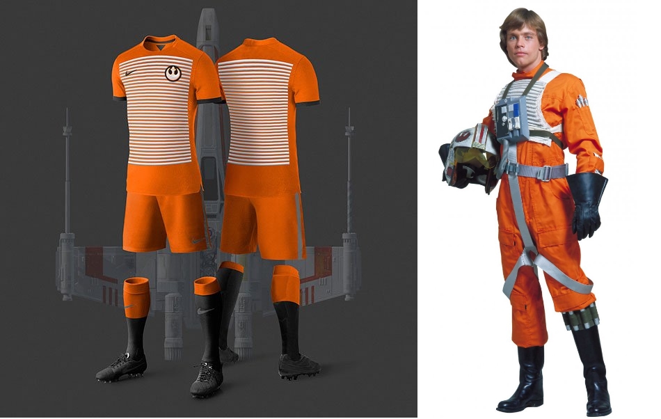 Não, esse não é o uniforme do Shaktar Donetsk. Inspirado na roupa de piloto de Luke Skywalker, o uniforme foi desenhado nos moldes da Nike