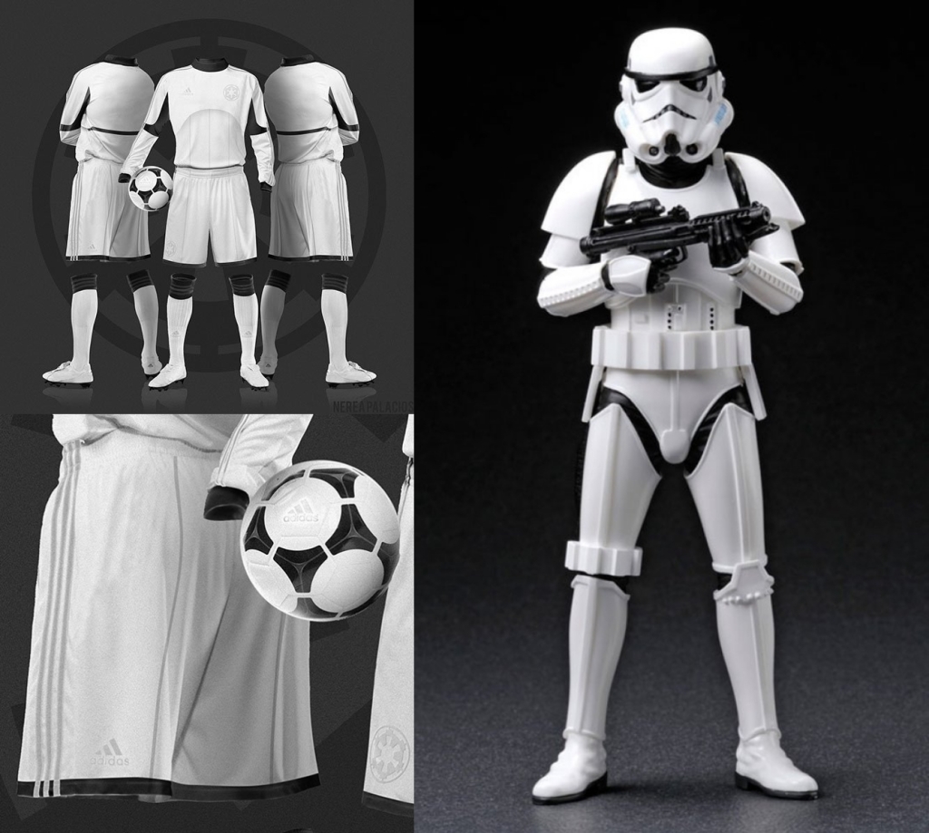 Os Stormtroopers receberam uniformes brancos com detalhes em preto