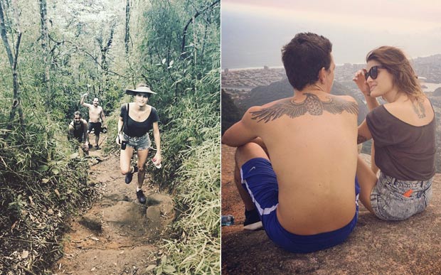 Di Ferrero e Isabeli Fontana fizeram trekking no interior do Rio e tiveram uma vista f***