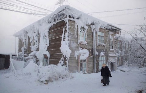 As 500 pessoas que vivem em Oymyakon estão acostumadas a temperaturas de  -50º C