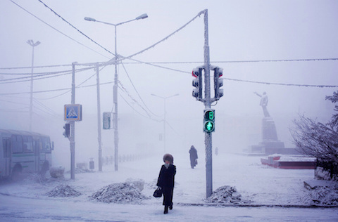 As 500 pessoas que vivem em Oymyakon estão acostumadas a temperaturas de  -50º C