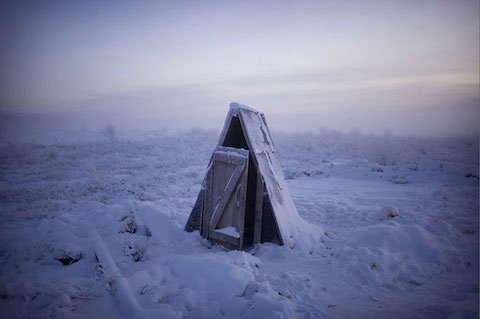 As 500 pessoas que vivem em Oymyakon estão acostumadas a temperaturas de  -50º C