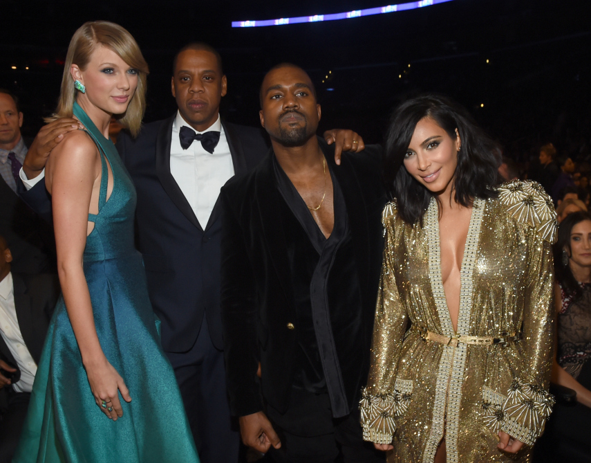 Taylor Swift, Jay-Z, Kanye West e Kim Kardashian
