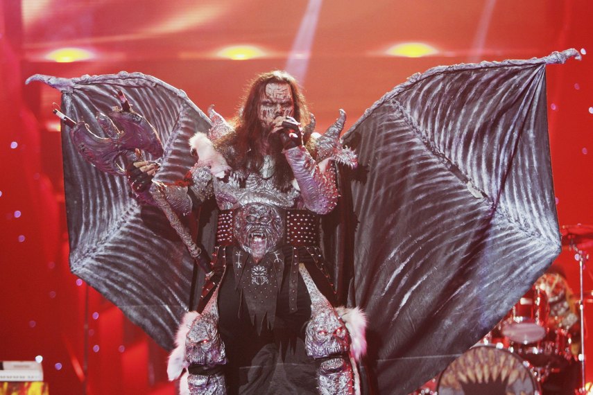 Lordi , da Finlândia, representante do monster rock 