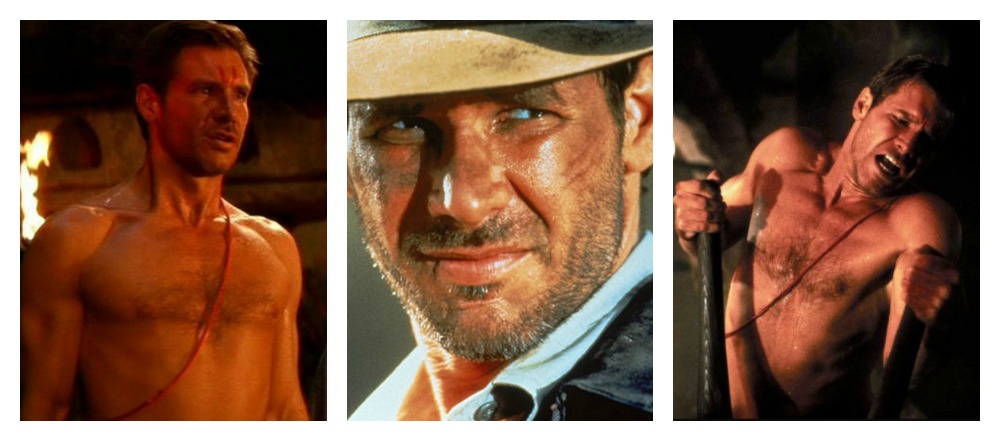 Indiana Jones deu as cartas nos anos 80, e Ford tornou-se o protótipo do galã maduro e quarentão