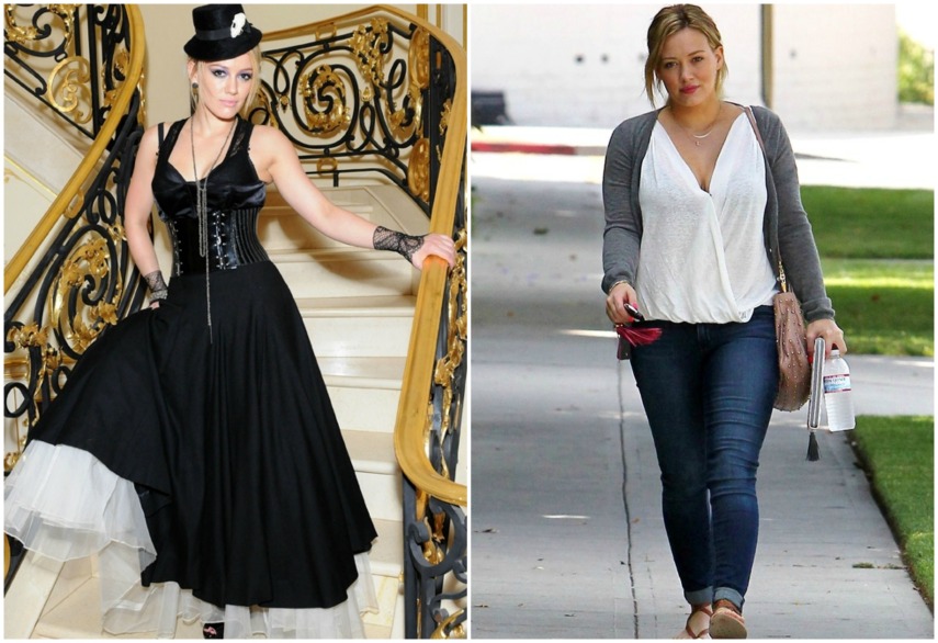 Outra ex-Disney que também aparece com variações no peso é a fofa da Hilary Duff, que desde que engravidou, precisa trabalhar mais pra mante o corpitcho em forma.
