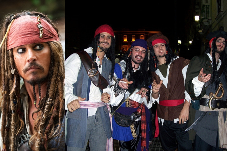 O personagem, vivido por Johnny Depp, é sucesso em carnavais desde 2004, ano seguinte ao lançamento do primeiro filme da franquia Piratas do Caribe. Não tem filme novo desde 2011, então os piratas bêbados vêm diminuído