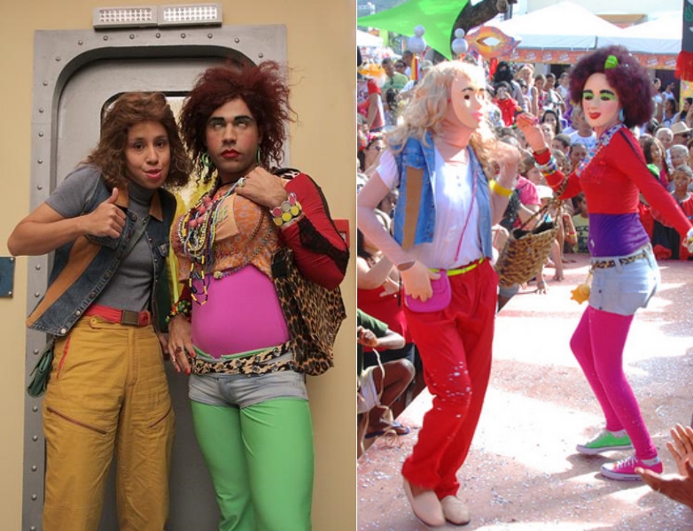 As personagens Janete e Valéria, do programa Zorra Total, foram coisa quente no Carnaval de 2012. A galera pegou pesado nessa coisa de estar bandida