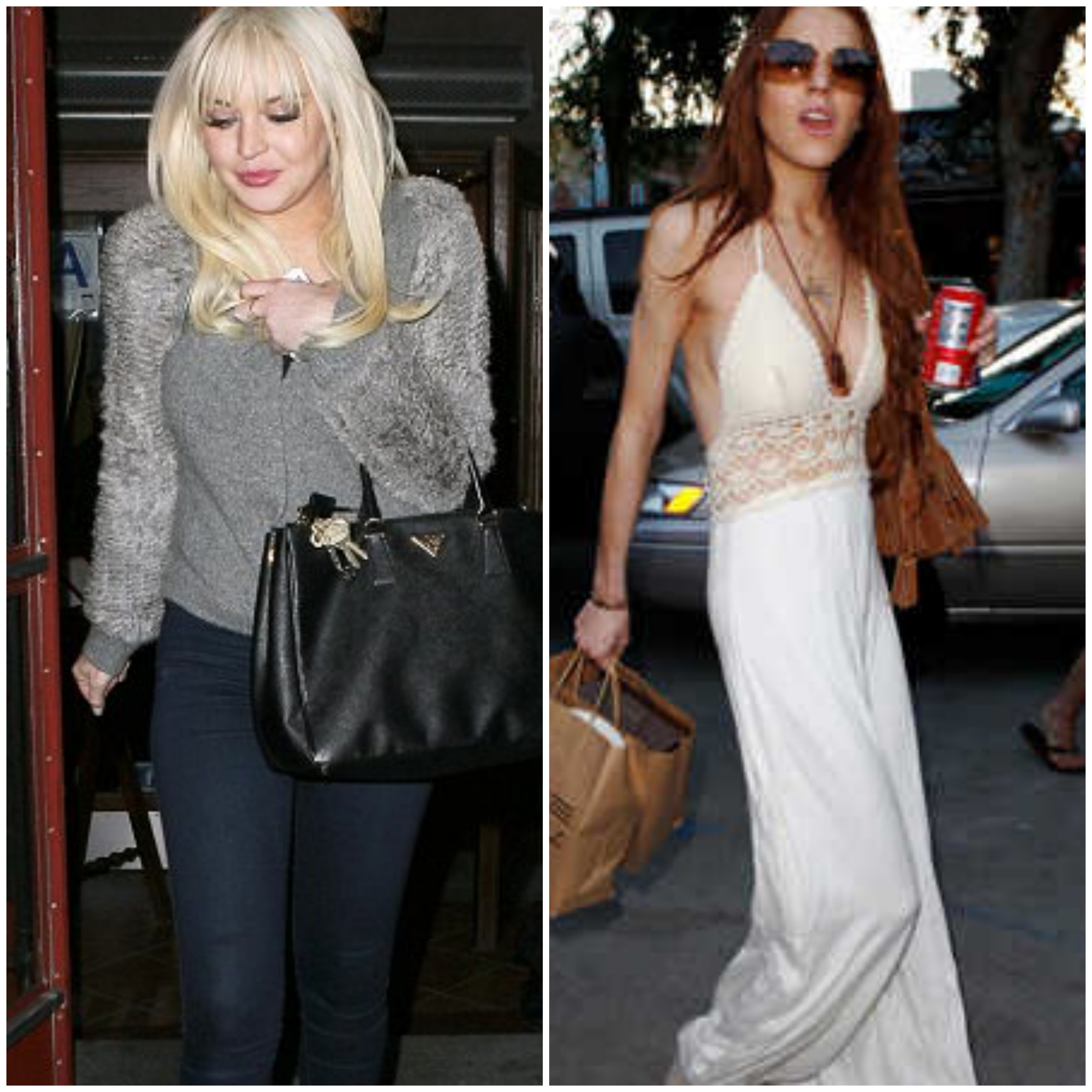 O caso de Lindsay Lohan é um pouco mais grave: a atriz sofreu de anorexia e bulimia e precisa lutar para se manter com um corpo saudável.