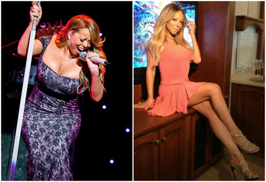 Uma das brigas mais clássicas com a balança do mundo da música é a de Mariah Carey! A cantora está sempre uma hora mais magrinha, uma hora um pouco mais cheinha.