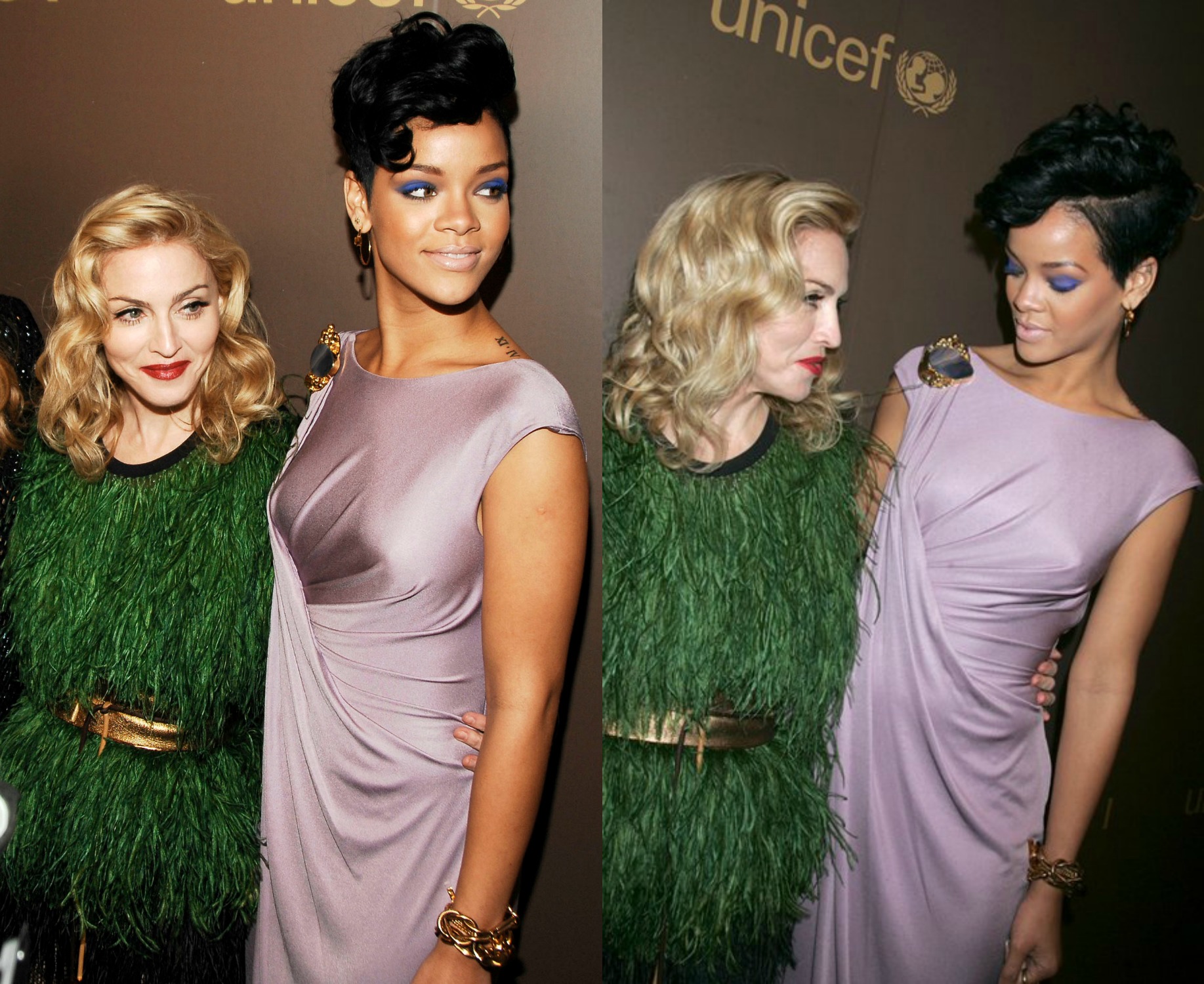 Uma vez Rihanna revelou: “Madonna. Ela reeinventou seu estilo e música com sucesso a cada lançamento e, ao mesmo tempo, manteve-se com força total. Ela é fantástica”.