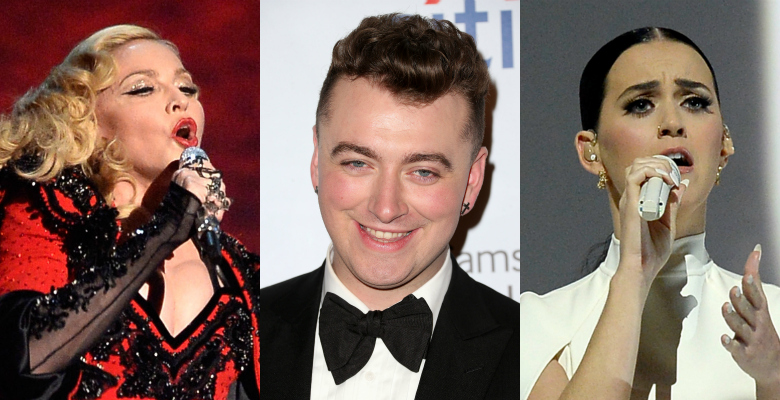 Madonna, Sam Smith e Katy Perry