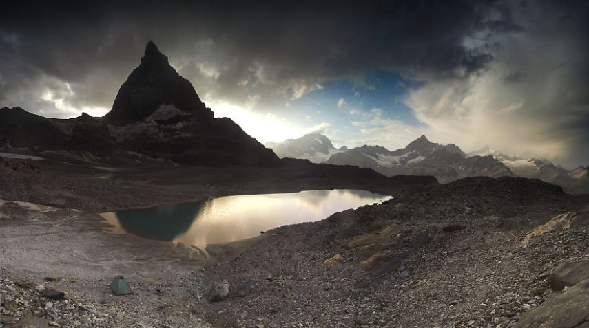 Under Matterhorn, 3,000m Valais Alps, Switzerland
