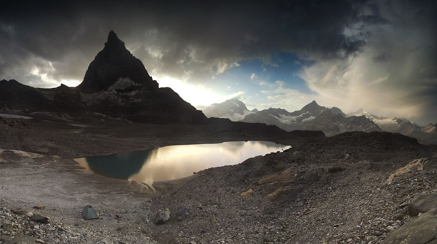 Under Matterhorn, 3,000m Valais Alps, Switzerland
