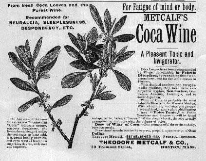 A erva coca estava em tudo, e o vinho era uma das formas de consumi-la. Apesar de seus efeitos medicinais em males como distúrbios digestivos, fraqueza e asma, por exemplo, a galera também consumia por conta do estado 