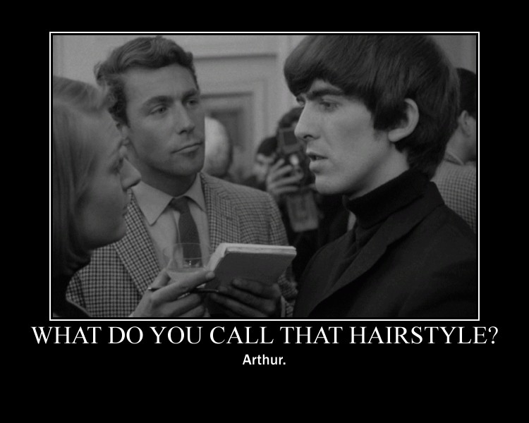 Foi uma brincadeira que George fez ao responder para um repórter sobre o corte de cabelo. Simples!