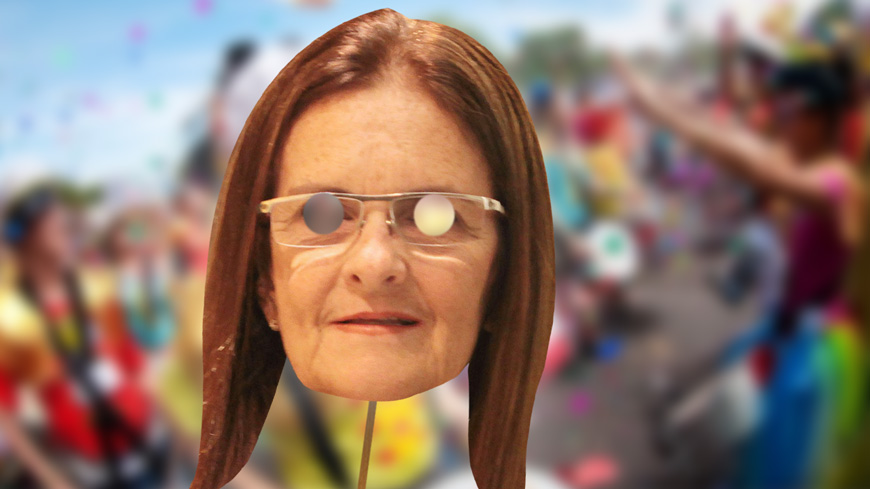 Quer fazer a linha mais politizada? Que tal uma Graça Foster... Que gracinha de máscara!