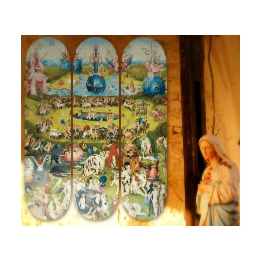 Skates inspiradod na pintura O Jardim das Delícias Terrenas, de Bosch