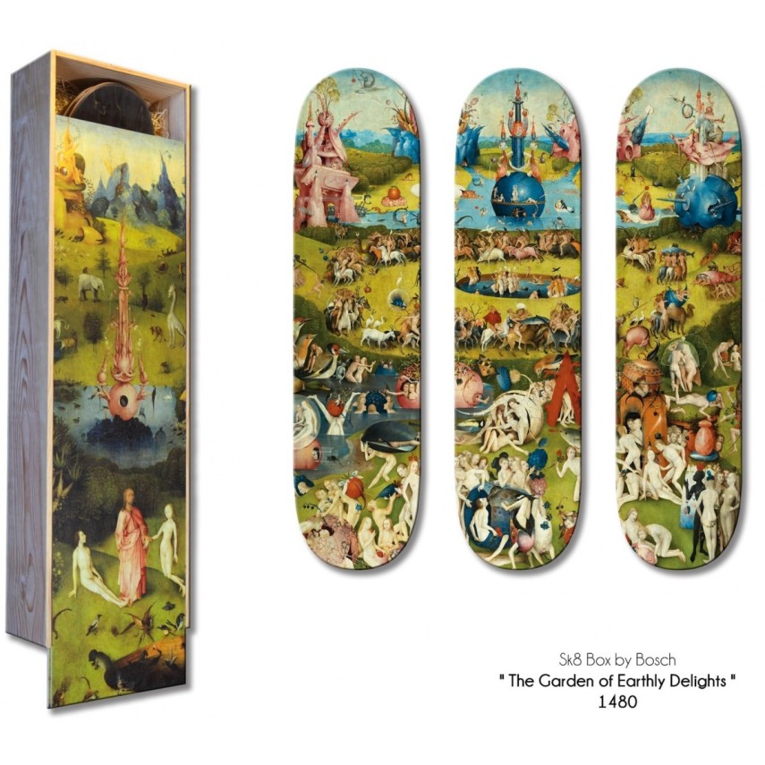 Skates inspiradod na pintura O Jardim das Delícias Terrenas, de Bosch