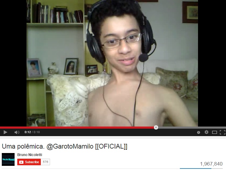Uma polêmica? Mamilos. Sim, mamilos.  Por que a Globo não contrata esse menino?