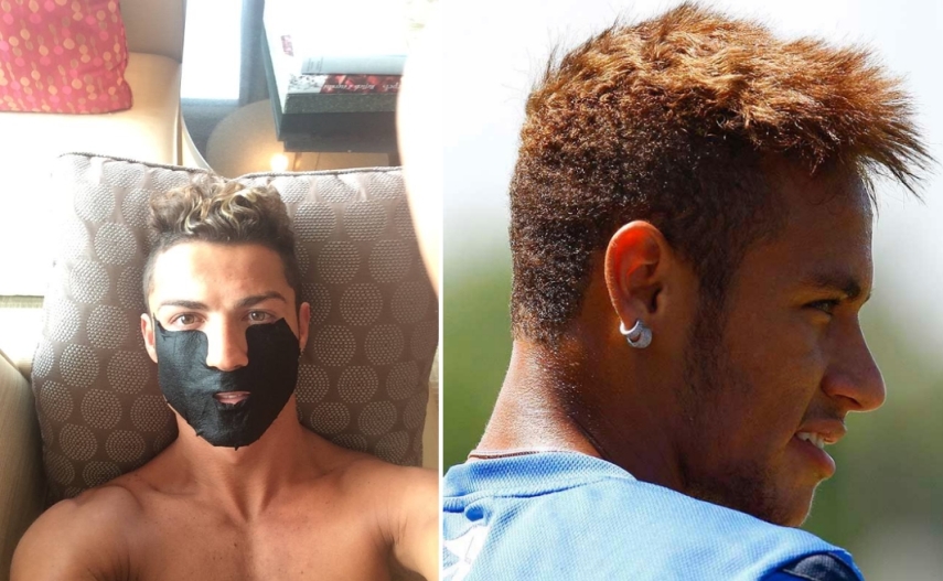 Vaidosos, os dois jogadores costumam cuidar (bem?) de seus cabelos e mudam o visual muitas vezes