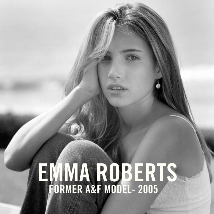 Na época em que era só sobrinha da Julia Roberts, Emma fez alguns trabalhos para a A&F