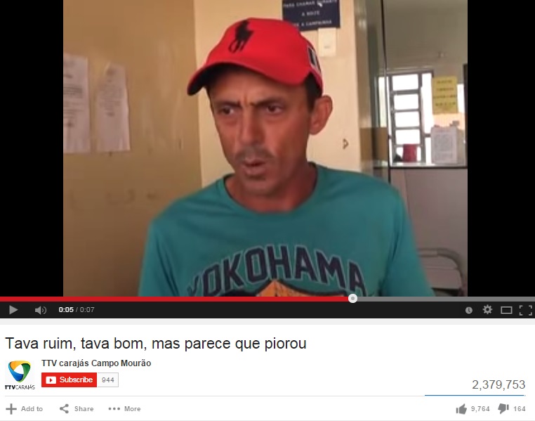 A resposta do entrevistado da TTV Carajás define a vida. 
