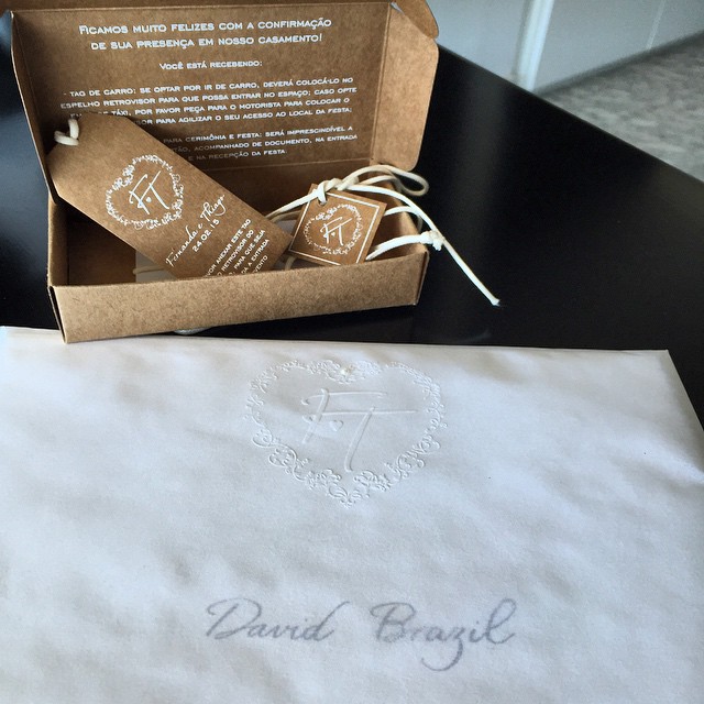 O promoter David Brazil postou o seu convite no Instagram