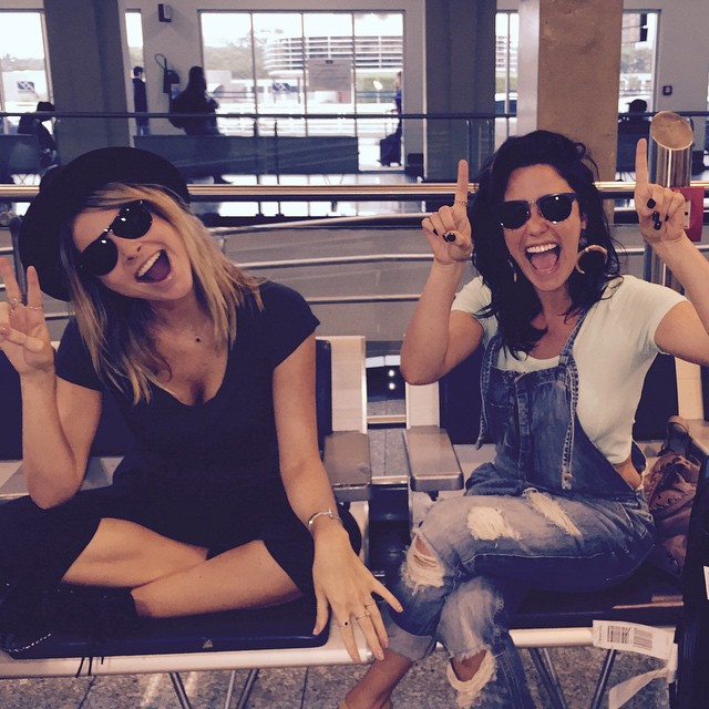 Fernanda Vasconcellos e Julia Faria vieram para São Paulo juntas para ir ao casamento
