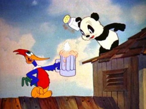 Logo em sua primeira aparição no universo da animação (num desenho do Andy Panda), o Pica-Pau já mostrou do que era capaz, e exibiu uma bela caneca de chopp