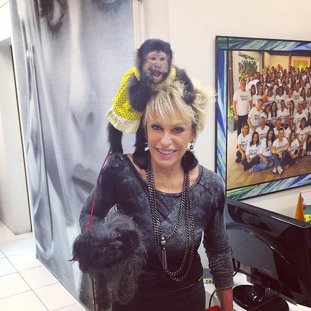 ... Estar com a macaca, literalmente