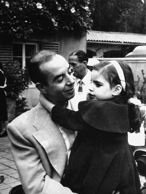 Com o pai, Vicente Minnelli