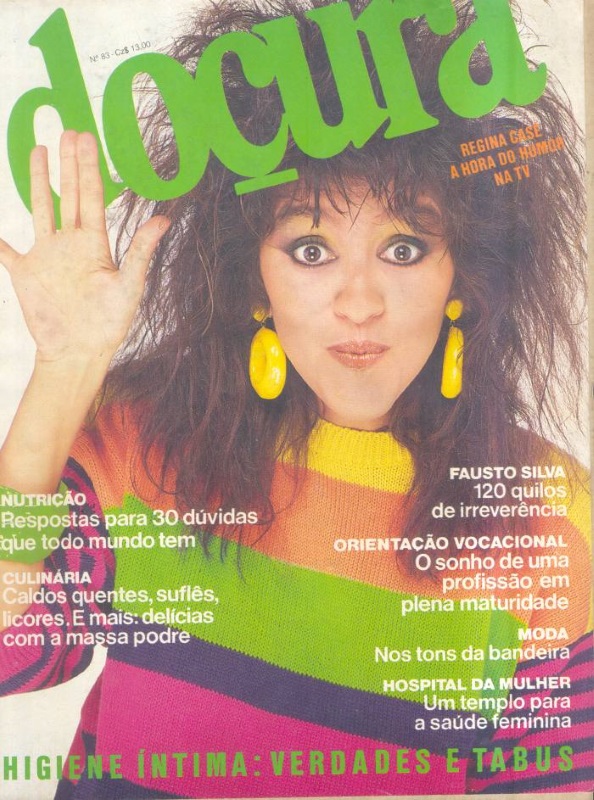 Regina Casé, no auge do sucesso com a novela 