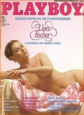 Vera Fisher na sua primeira capa da Playboy, agosto de 1982