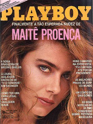 Maitê Proença estreando na Playboy, janeiro de 1987