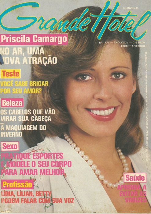 Priscila Camargo, estrelando a novela 