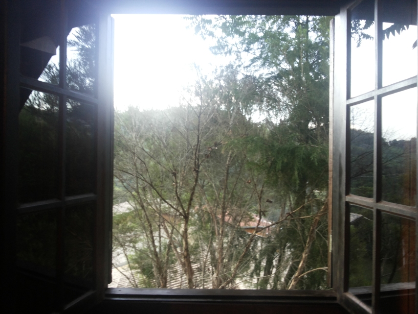 Vista da janela do escritório da Carol
