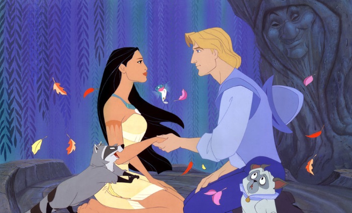 Pocahontas luta pelo amor do inglês John Smith, com quem não tem um final definitivo
