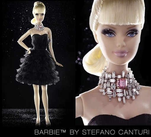 Uma versão especial da Barbie foi projetada pelo designer de joias Stefano Canturi. A boneca tinha um diamante rosa de um quilate, três quilates de diamantes brancos e um anel de diamante na mão direita. Essa boneca foi vendida por quase R$ 600 mil e o valor foi 100% doado para pesquisas sobre o câncer de mama. Agora a boneca está em turnê ao redor do mundo para ser exposta. O último recorde de preço de uma Barbie havia sido em 1965 por quase R$ 34 mil.